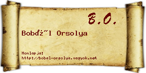 Bobál Orsolya névjegykártya